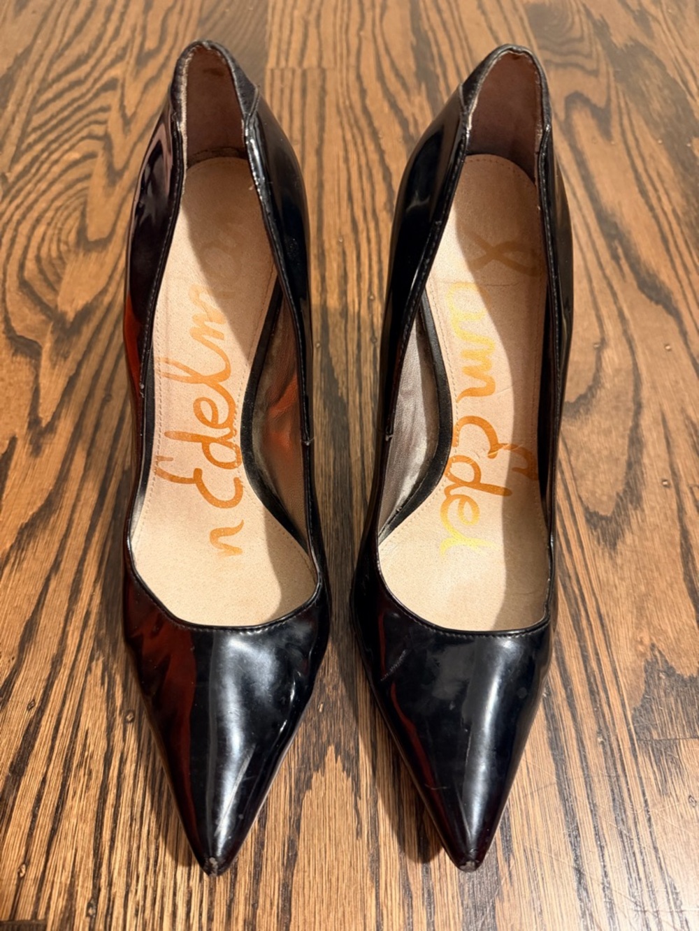 Sam Edelman Black Patent Pointed-Toe Pumps 7